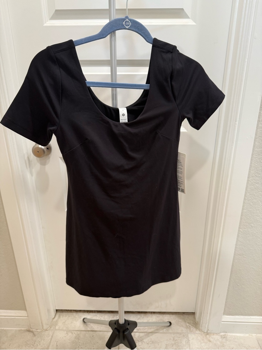 lululemon athletica Black Scoop Neck Short Sleeve Top